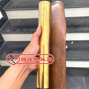 Điếu Inox Giấu Nõ Vàng 30cm - M32