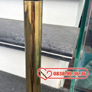 Điếu Inox Giấu Nõ Vàng 30cm - M32