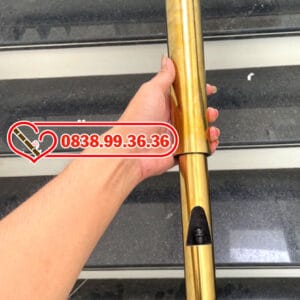 Điếu Inox Giấu Nõ Vàng 30cm - M32