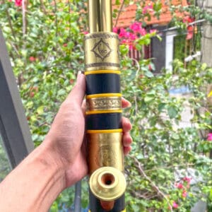 Điếu Mini Rút 35cm Trúc Bọc Đồng Kéo Dài 43cm – M48