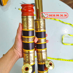 Điếu Mini Rút 35cm Trúc Bọc Đồng Kéo Dài 43cm – M48