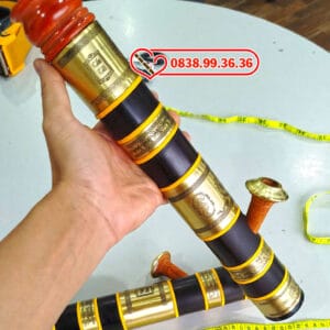 Điếu Mini Rút 35cm Trúc Bọc Đồng Kéo Dài 43cm – M48