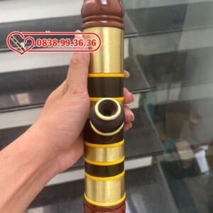 Điếu Mini Rút 28cm Trúc Bọc Đồng Trơn Siêu Ngắn - M49