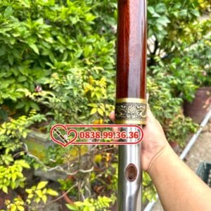 Điếu Cày Giấu Nõ 30cm Gỗ Mun