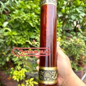 Điếu Cày Giấu Nõ 30cm Gỗ Mun