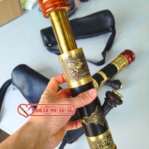 Điếu Cày Rút Mini 25cm Bọc Đồng