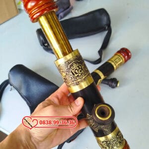 Điếu Cày Rút Mini 25cm Bọc Đồng