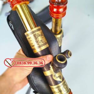 Điếu Cày Rút Mini 25cm Bọc Đồng