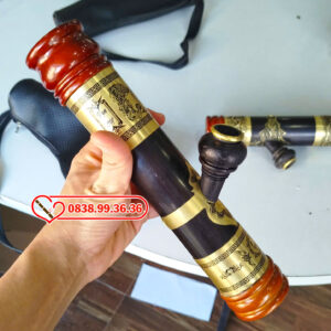 Điếu Cày Rút Mini 25cm Bọc Đồng