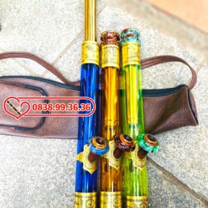 Điếu Cày Rút Thủy Tinh Trong Suốt 45cm