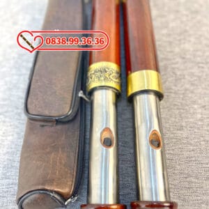 Điếu Cày Giấu Nõ 30cm Gỗ Mun - M45