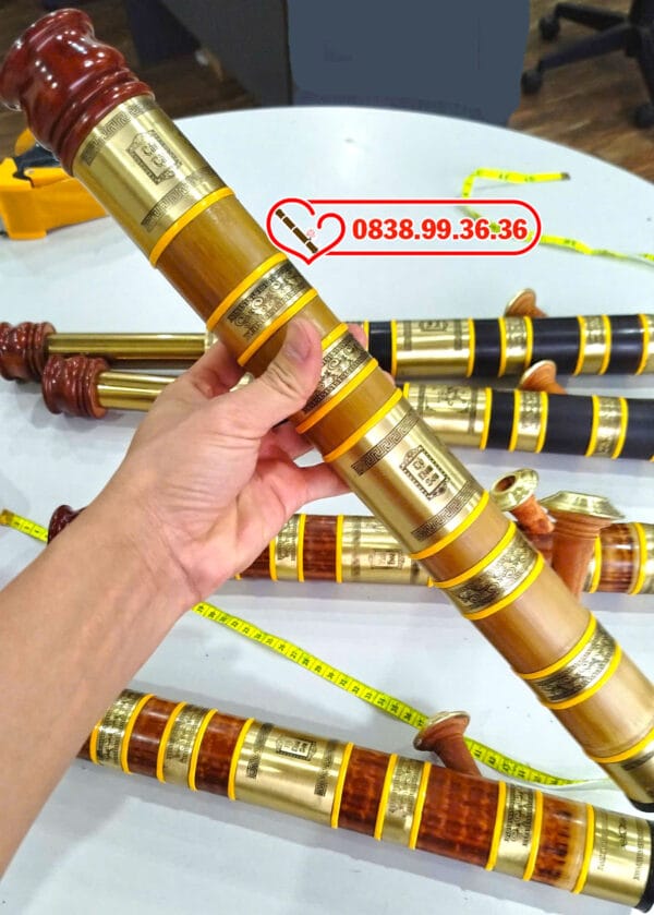 Điếu Rút Bọc Đồng Phong Thủy 45cm 7 Vòng Đồng - M53