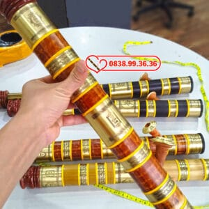 Điếu Rút Bọc Đồng Phong Thủy 45cm 7 Vòng Đồng - M53