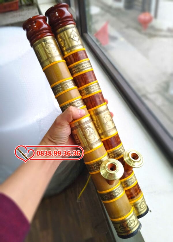 Điếu Rút Bọc Đồng Phong Thủy 45cm 7 Vòng Đồng - M53