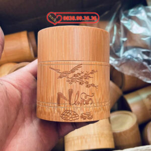 Hộp Thuốc Lào Tre Tự Nhiên Bền Đẹp (7x8cm)