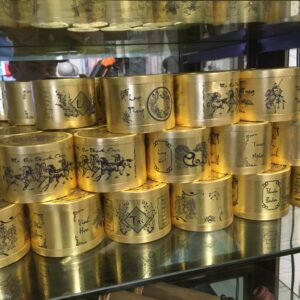 Hộp Đựng Thuốc Lào Bằng Đồng (7cm x 5.5cm) - Chạm Khắc Tinh Xảo, Giữ Ẩm Tốt