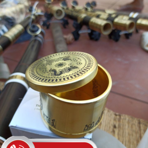 Hộp Đựng Thuốc Lào Bằng Đồng (7cm x 5.5cm) - Chạm Khắc Tinh Xảo, Giữ Ẩm Tốt